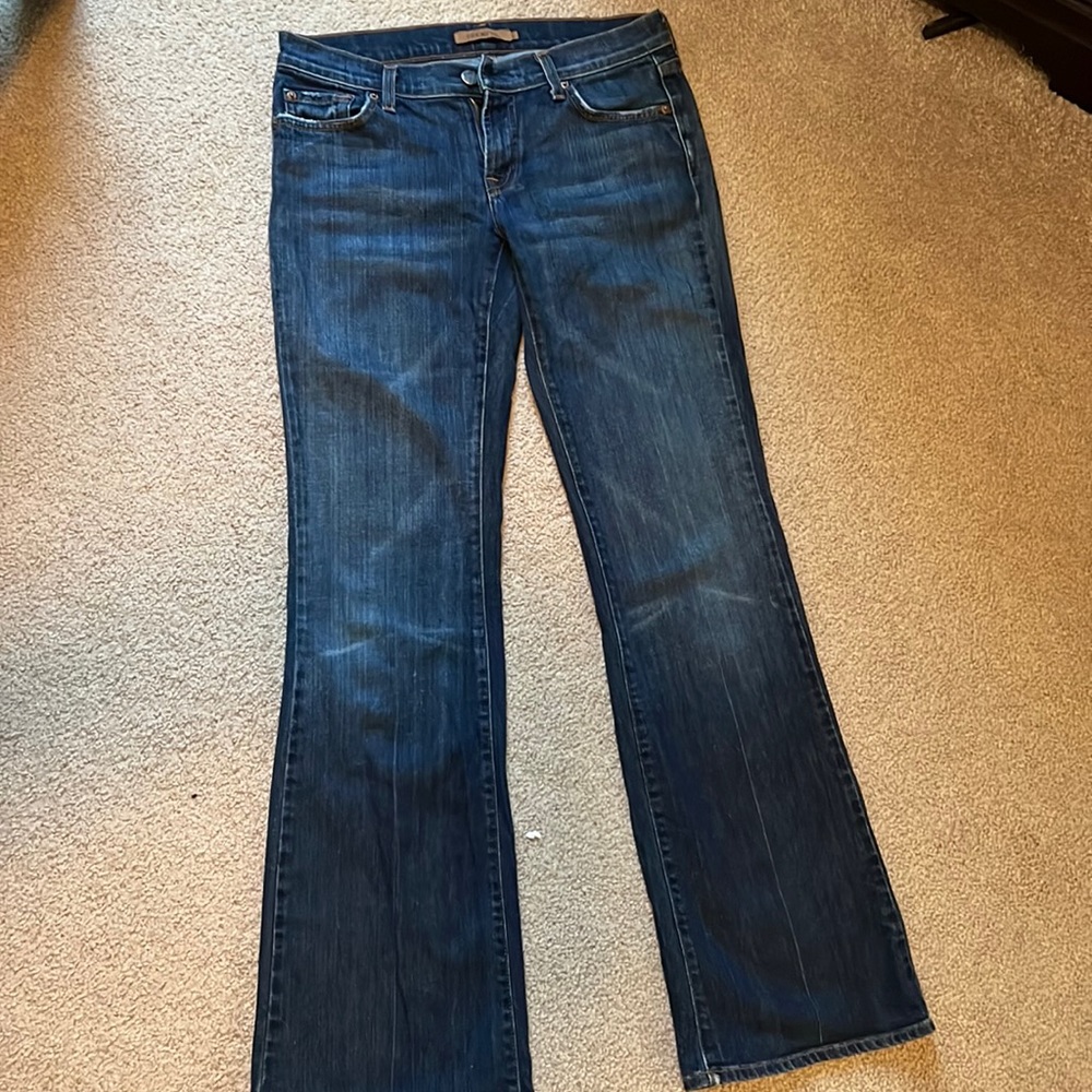 Blue wide leg jeans
